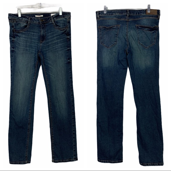 Camaieu Straight Leg Stretch Midrise Jeans 9 - Picture 1 of 7